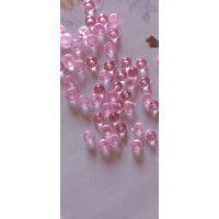 Бусяна "крапля роси". Розмір — 7 мм. Паковання — 5 грам (приб.40 шт.) Колір рожевий