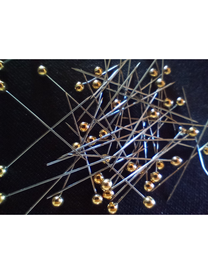 Булавки портновський з кулькою (золото)/довжина — 3,5 см/ Паковання 50 шт.