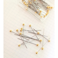 Булавки портновський з кулькою (золото)/довжина — 3,5 см/ Паковання 50 шт.