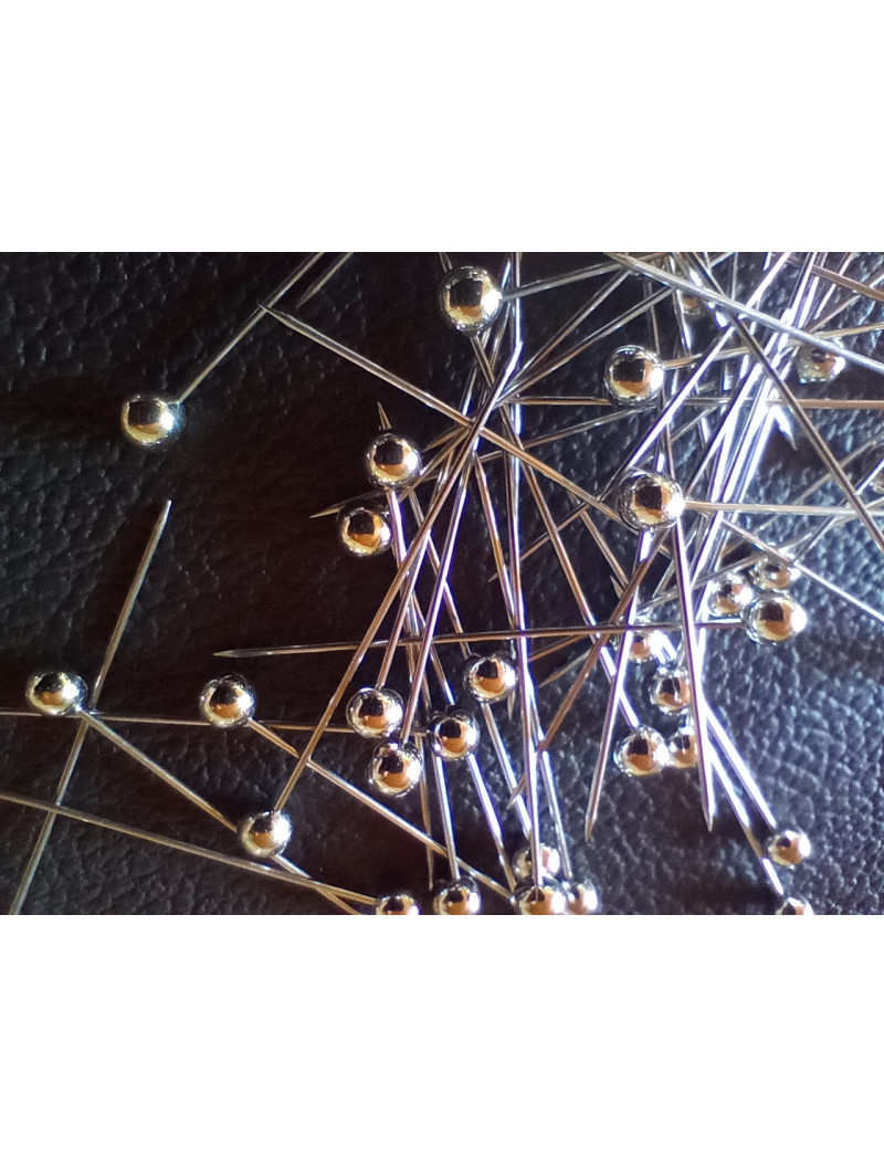 Булавки портновський з кулькою (срібло)/довжина — 3,5 см/ Паковання 50 шт.