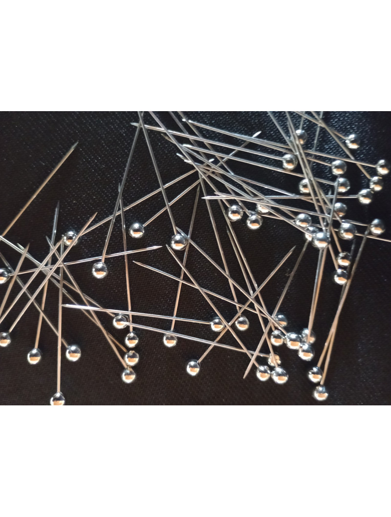 Булавки портновський з кулькою (срібло)/довжина — 3,5 см/ Паковання 50 шт.