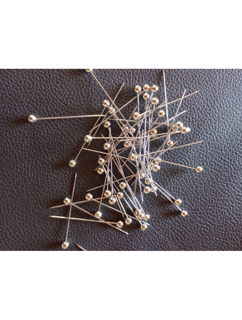 Булавки портновський з кулькою (срібло)/довжина — 3,5 см/ Паковання 50 шт.