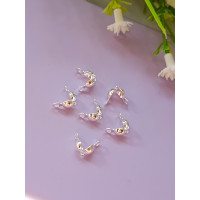 .Каллоты / гипоаллергенные  сплав/  5 шт / серебро/