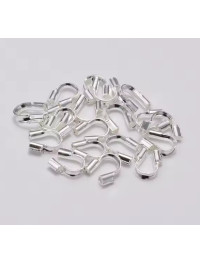 Протектори гіпоалергенні сплав/5 шт./5 мм/срібло/