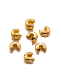 Кримпи гіпоалергенні сплав/5 шт./5 мм/ золото