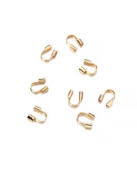 Протектори гіпоалергенні сплав/5 шт/5 мм/ золото/