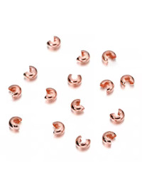 Кримпи гіпоалергенні сплав/5 шт./5 мм/рожеве золото