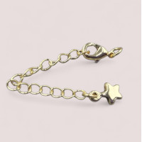 Подовжувач із замком і підвіскою/ гіпоалергенний сплав/ золото/ замок 10 мм