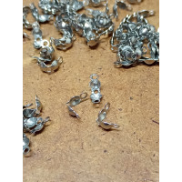 Калоти/2.5*5 мм/неіржавка сталь/родій/5 шт.