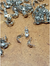 Калоти/2.5*5 мм/неіржавка сталь/родій/5 шт.