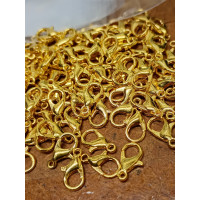 Замок лобстер/Неіржавка сталь/12 мм/5 шт.