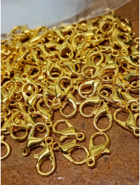 Замок лобстер/Неіржавка сталь/12 мм/5 шт.