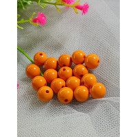 Акрилові намистини/10 мм/жовтогарячий