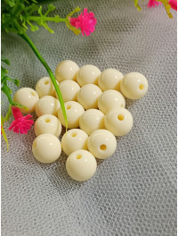 Акрилові намистини/10 мм/ молочний