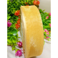 Стрічка органза / 2.5 см / шампанське / 46 м