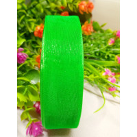 Стрічка органза / 2.5 см / зелений / 46 м