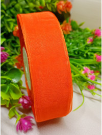 Стрічка органза / 2.5 см / помаранчевий / 46 м
