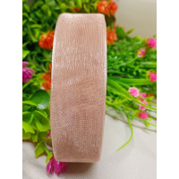 Стрічка органза / 2.5 см / капучино / 46 м
