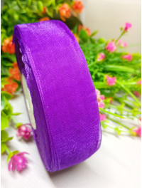 Стрічка органза / 2.5 см / фіолетовий / 46 м