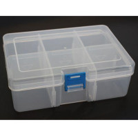 Пластиковий бокс для дрібних деталей, 12х16х6 см, 6 комірок