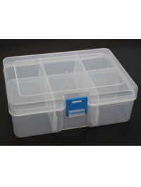 Пластиковий бокс для дрібних деталей, 12х16х6 см, 6 комірок