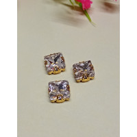 Страз квадрат / 1 см / прозрачный