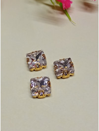 Страз квадрат/1 см/прозорий