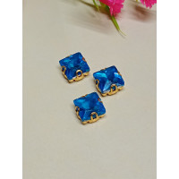 Страз квадрат/1 см/блакитний