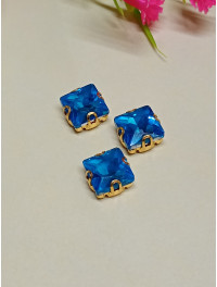 Страз квадрат/1 см/блакитний