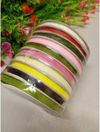 Стрічка органза/0.6 мм/мікс 10 шт./