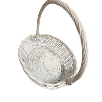 Плетений кошик/Овал/білий/L