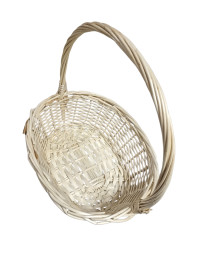 Плетений кошик/Овал/ молочний/L