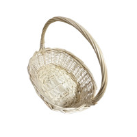 Плетений кошик/Овал/ молочний/M