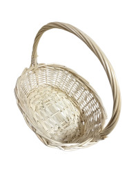 Плетений кошик/Овал/ молочний/M