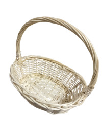 Плетений кошик/Овал/ молочний/S