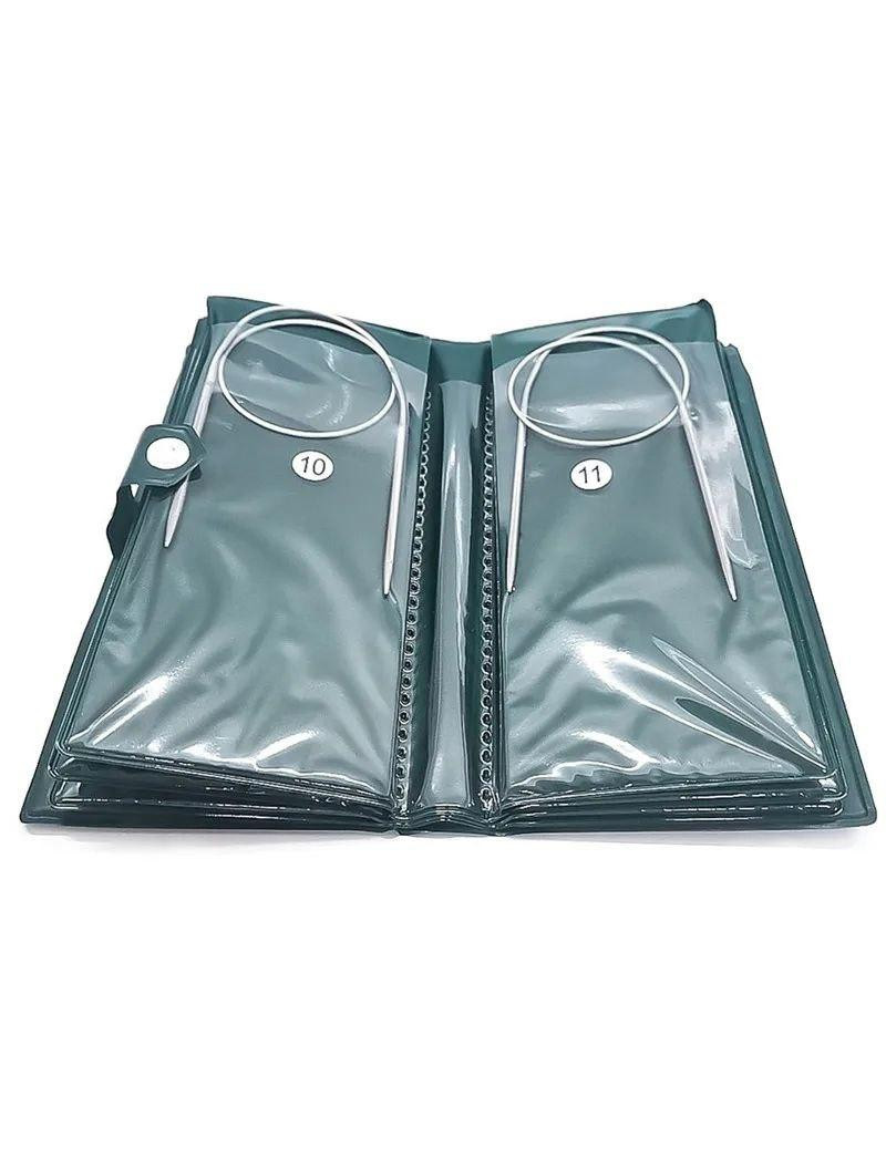 Набір кругових спиць на тросику 43 см 11 шт в пеналі