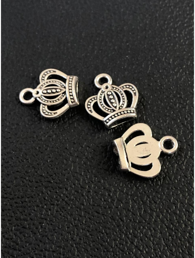 Підвіска "корона". Розмір — 15*17 мм. Метал. Колір — срібло.
