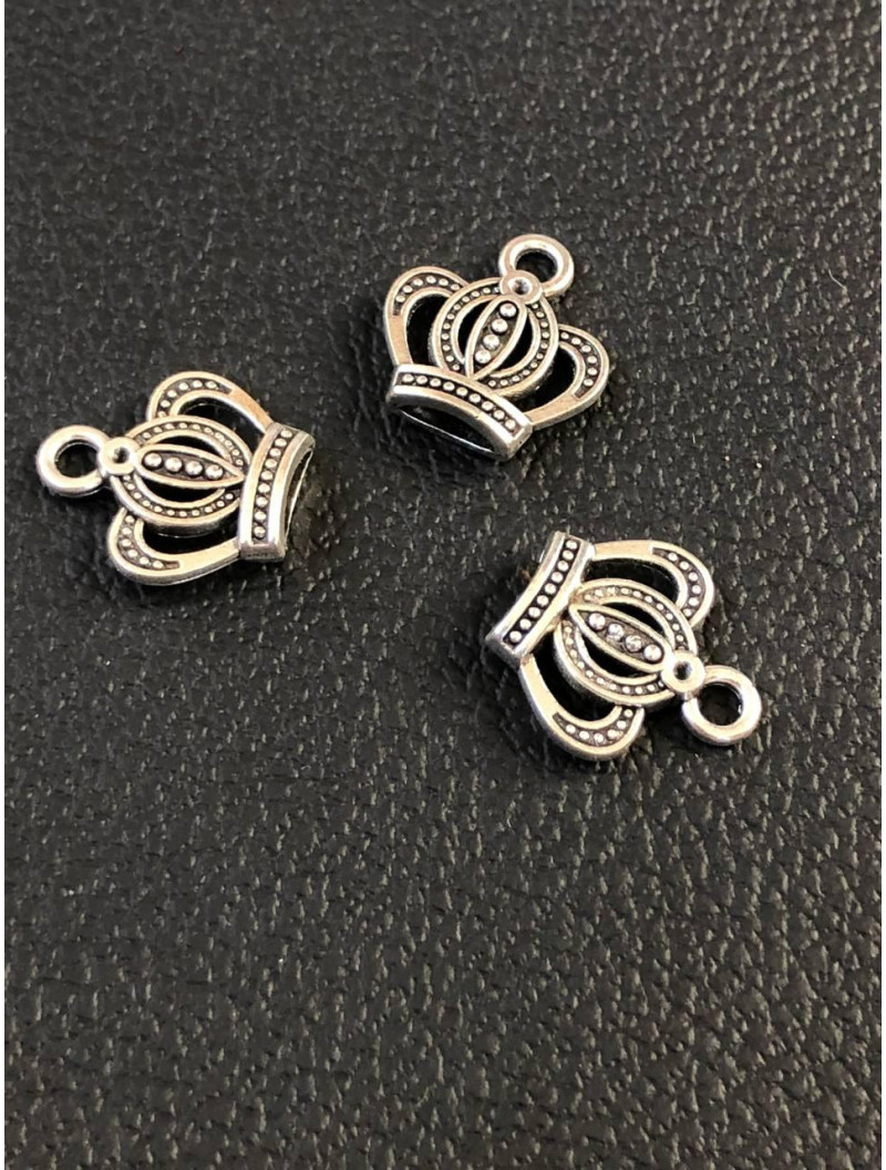 Підвіска "корона". Розмір — 15*17 мм. Метал. Колір — срібло.