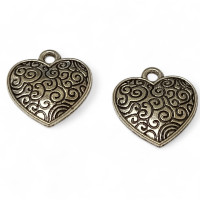 Підвіска серце/15×15 мм/сталь