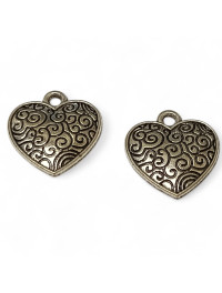 Підвіска серце/15×15 мм/сталь