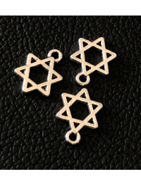Підвіска металева "шестигранна зірка". Розмір — 13×10 мм. Колір — срібло.
