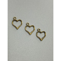Подвеска "сердце"/ 1,5×2см/ бронза