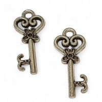 Подвеска ключик  / 20×8  мм / сталь