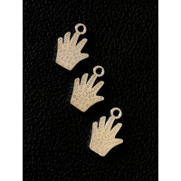 Металлическая подвеска. "ладошка" Размер - 17*12мм. Цвет - серебро. Цена указана за 1 шт