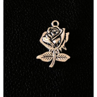 Металлическая подвеска "роза"   Размер -25*15мм. Цвет - серебро. Цена указана за 1 шт