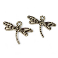 Подвеска стрекоза  / 15×20  мм / сталь