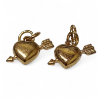 Подвеска сердце  / 20×13  мм / золото