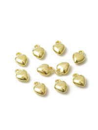 Пластикова підвіска "серце" Розмір — 10 × 8 мм. Колір — золото. Ціна вказана за 1 шт.