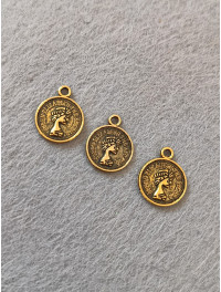 Підвіска метал/16×11 мм/бронза