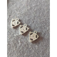 Металлическая подвеска/ 1,3*1см/ серебро/ цена за 1 шт.